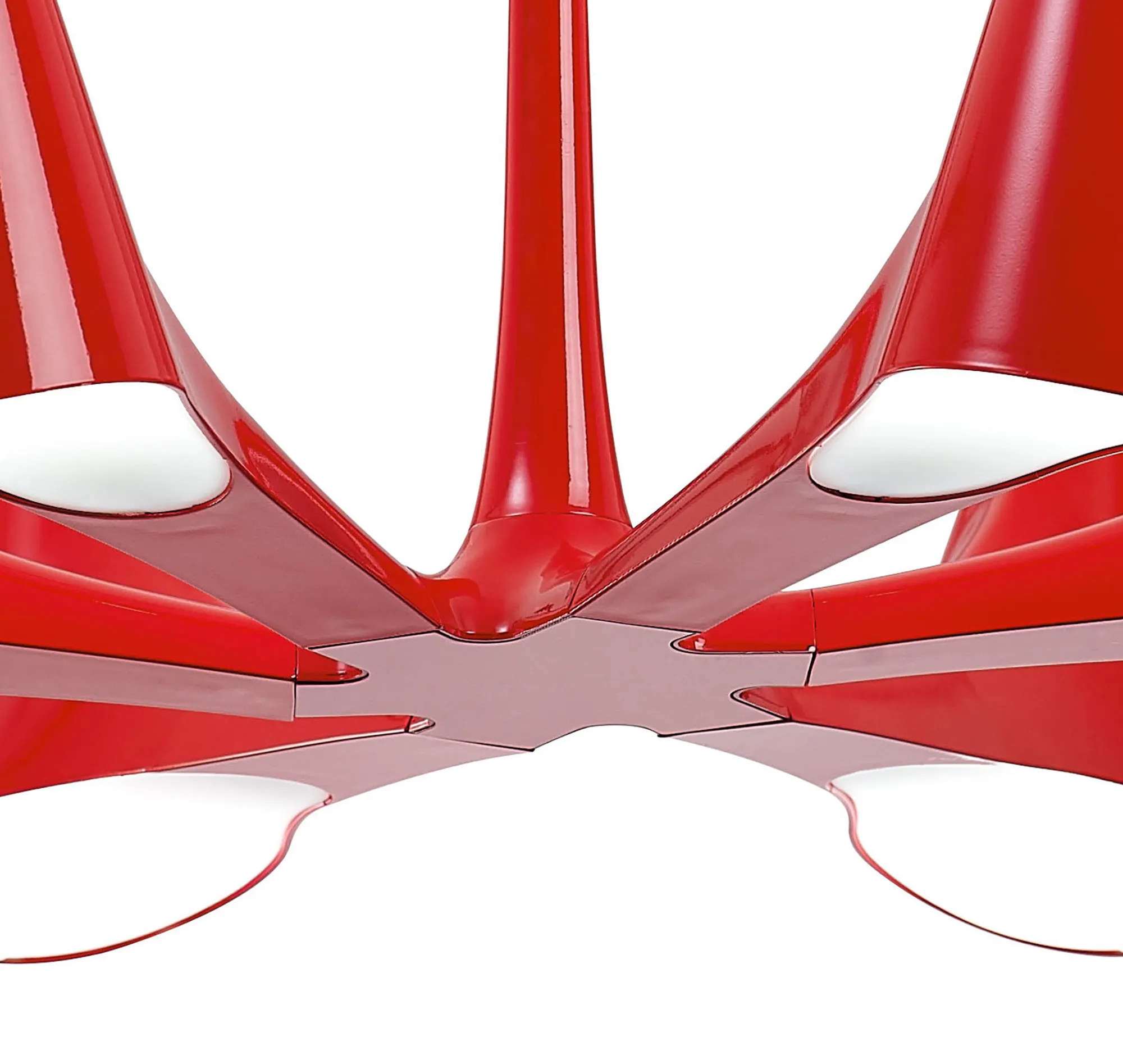 Ora Telescopic/Semi Flush 6 Light Gloss Red M1600  Mantra Ora Gloss Red